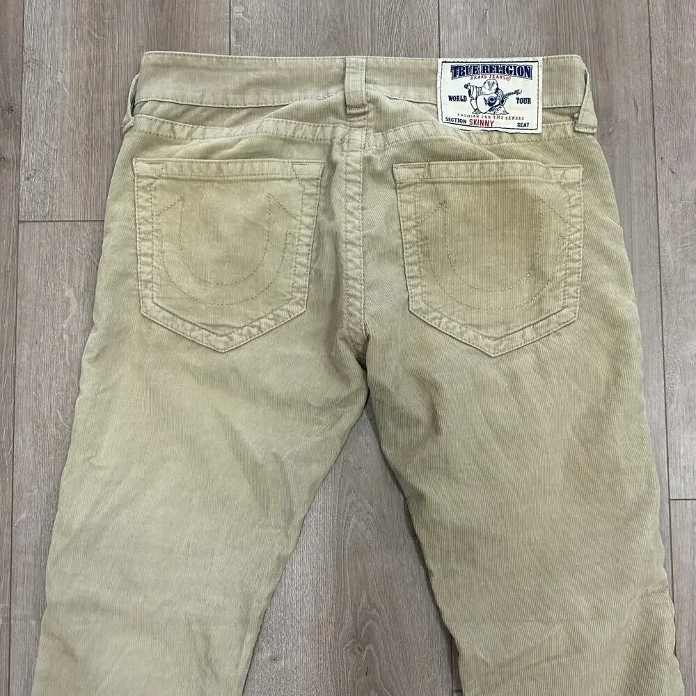 True Religion corduroy Beige pants Skinny size 32 B29